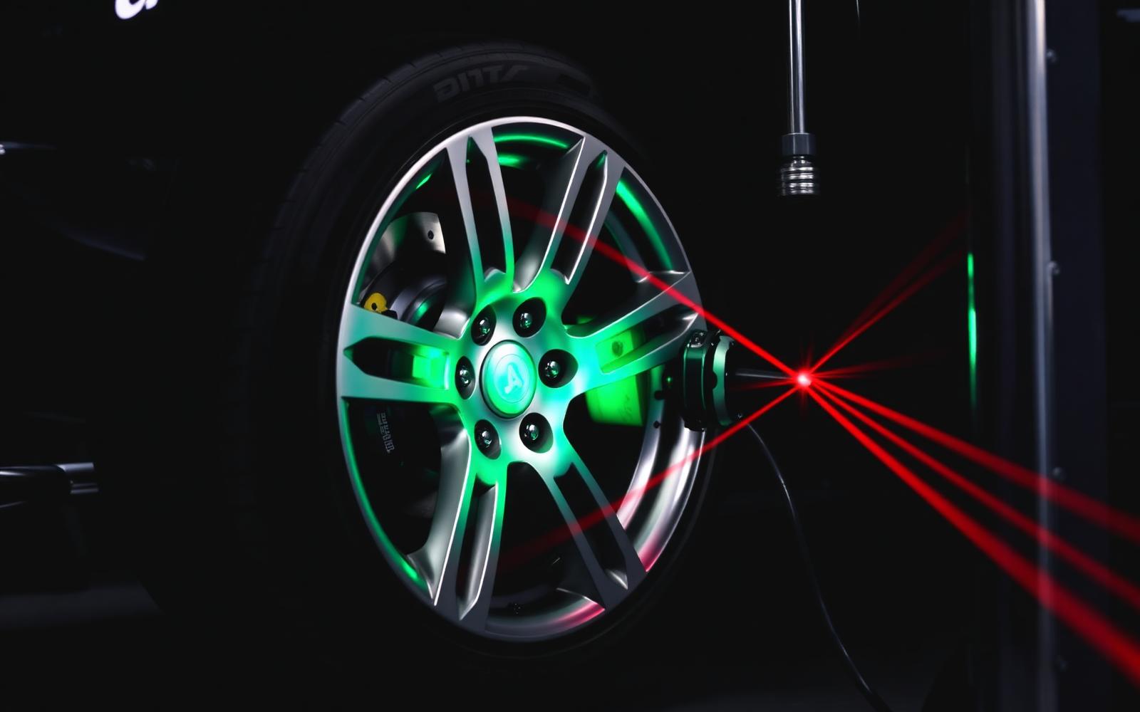 4-wheel laser alignment at Sam Tyres Tottenham